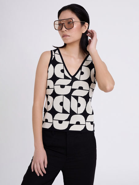 SKATIE BRAND  Jacquard knitted top