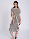 SKATIE BRAND Geometric print microfibre dress
