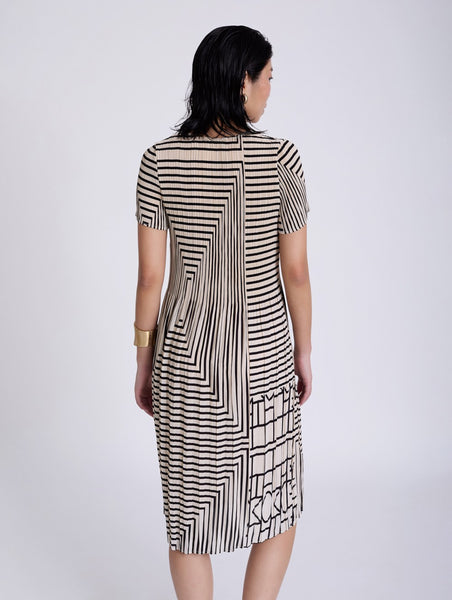 SKATIE BRAND Geometric print microfibre dress