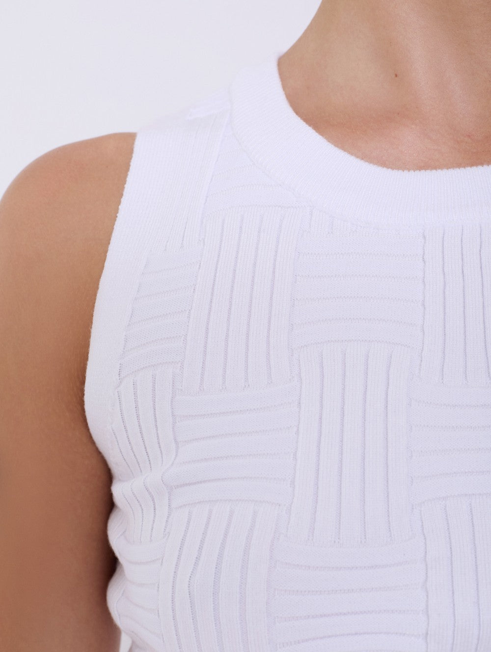 SKATIE BRAND Sleeveless basket knit top