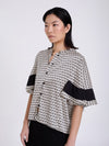 SKATIE BRAND Retro print satin shirt