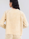 SKATIE BRAND denim jacket  washed effect fringes