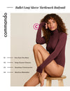 Commando Turtleneck body suit- Raisin