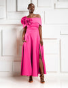 Kevan Jon Kyoto Flare Dress Bright Pink