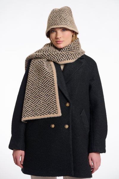 Rino & Pells Leah Scarf- Sand graphic