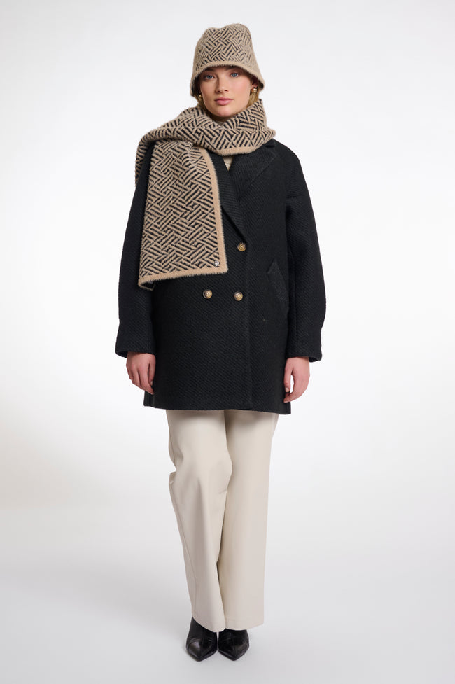 Rino & Pells Leah Scarf- Sand graphic