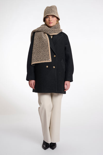 Rino & Pells Leah Scarf- Sand graphic