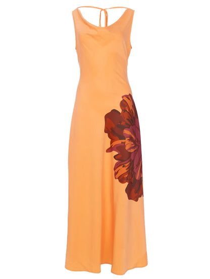 MIOH Marcia maxi. Waterfall neckline dress