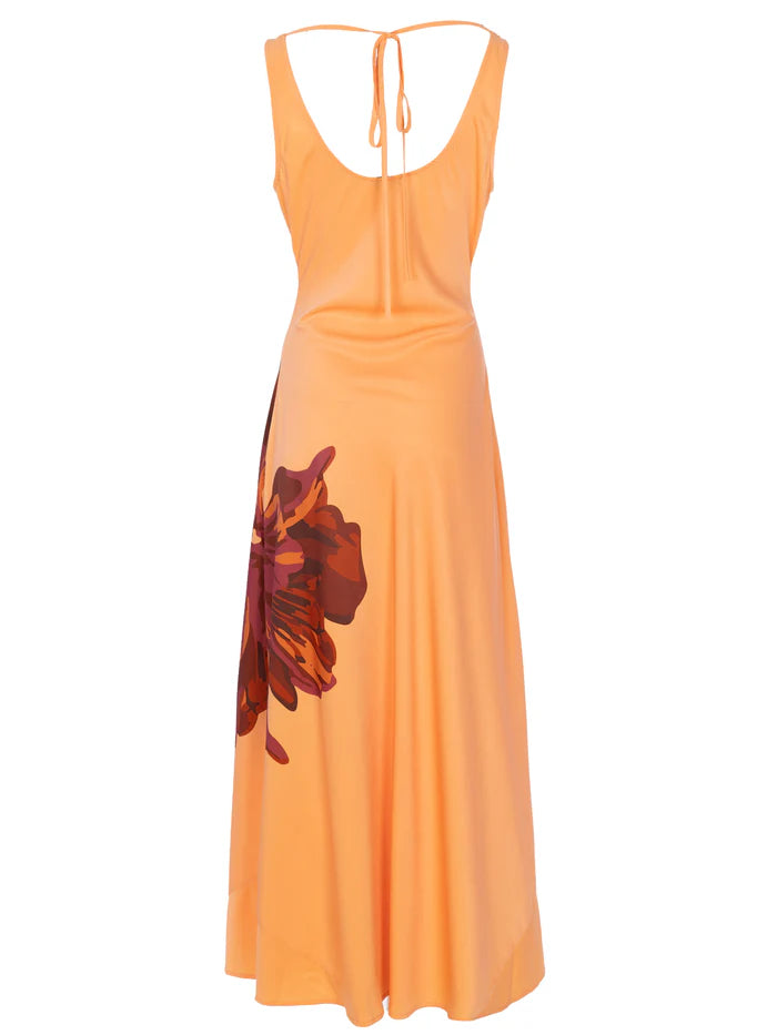MIOH Marcia maxi. Waterfall neckline dress