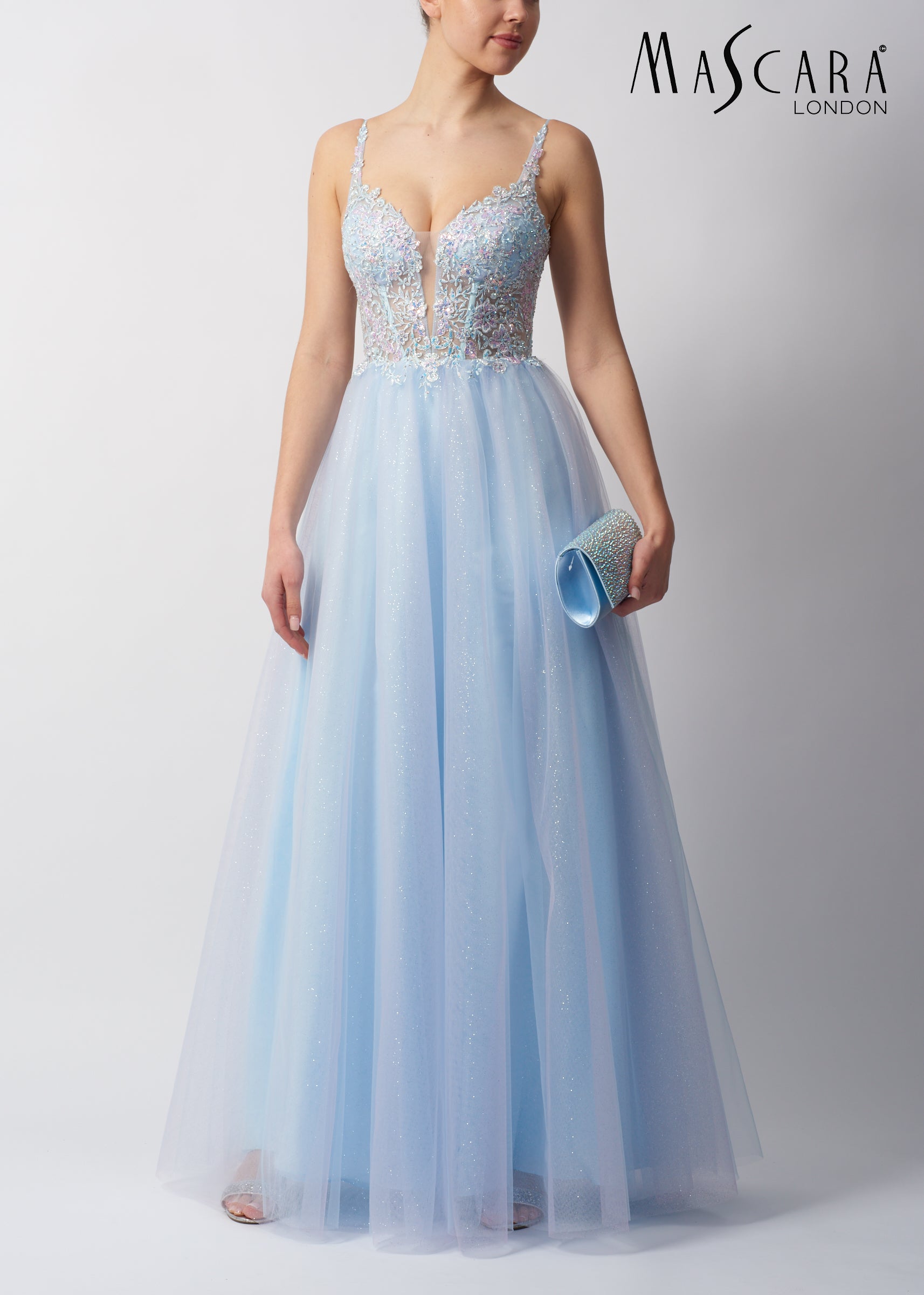 Mascara MC11514 embellished tulle Pink/Blue