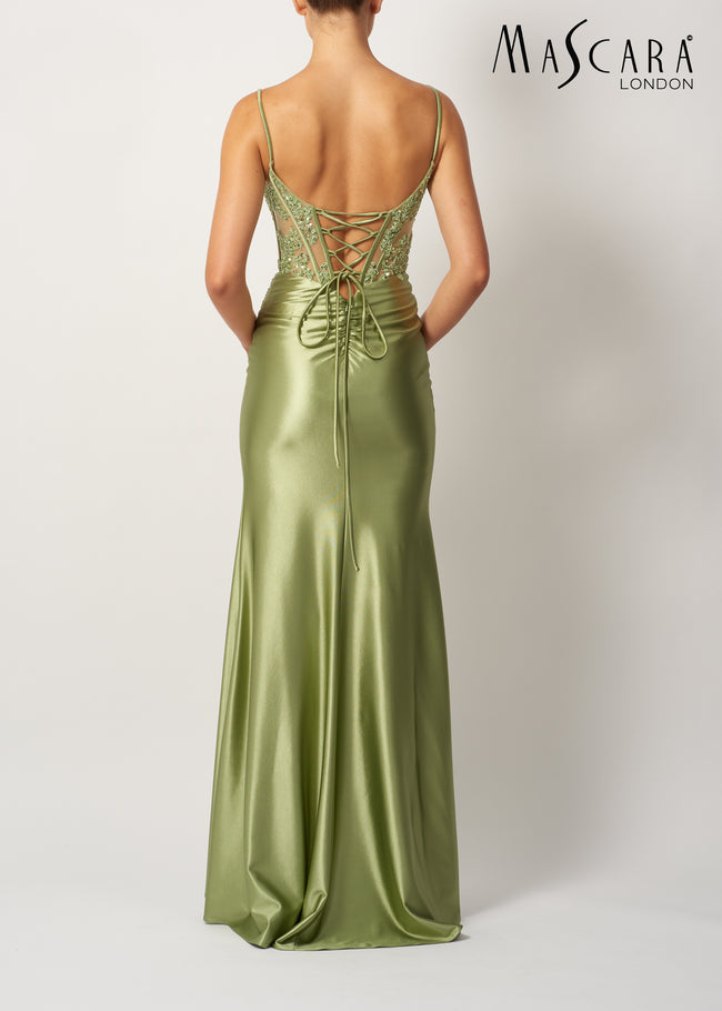 Mascara MC11521 Fitted beads jersey OLIVE