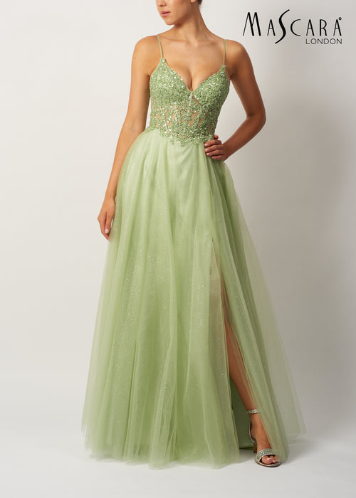 Masacra MC11523 Emb tulle LEMON