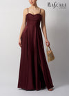 MASCARA MC12314 Satin Corset Dress Burgundy