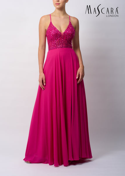 Mascara Mc12425 Tie back with beaded top Magenta