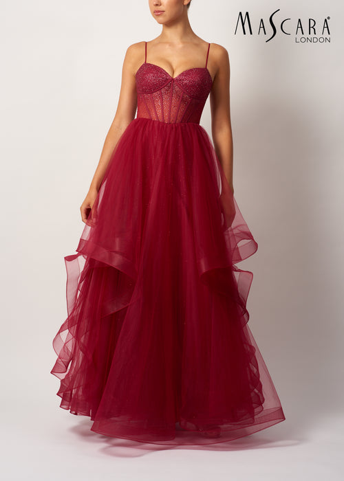 Mascara MC124432 Beaded big Tulle Berry