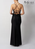 Mascara MC295112 Tie back jersey dress shimmer Black