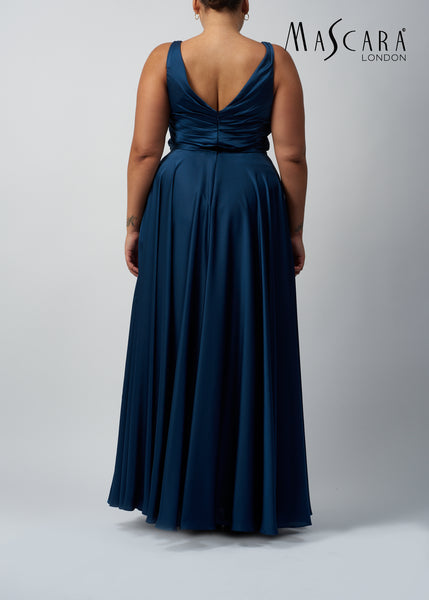 Mascara MC5122077 Cross pleat satin Airforce