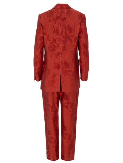 MIOH Montesco jacket. Botanical floral fabric double - breasted blazer