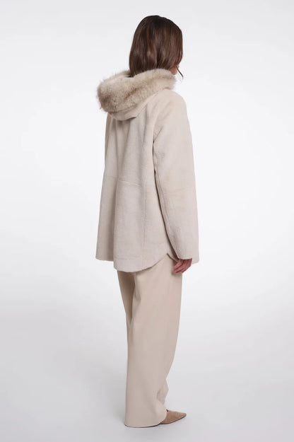 Rino&Pelle Mans 7002611 Faux fur coat with detachable hood