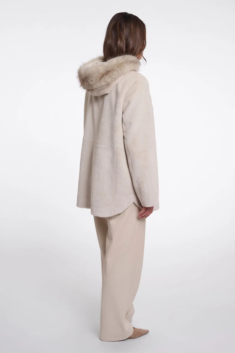 Rino&Pelle Mans 7002611 Faux fur coat with detachable hood