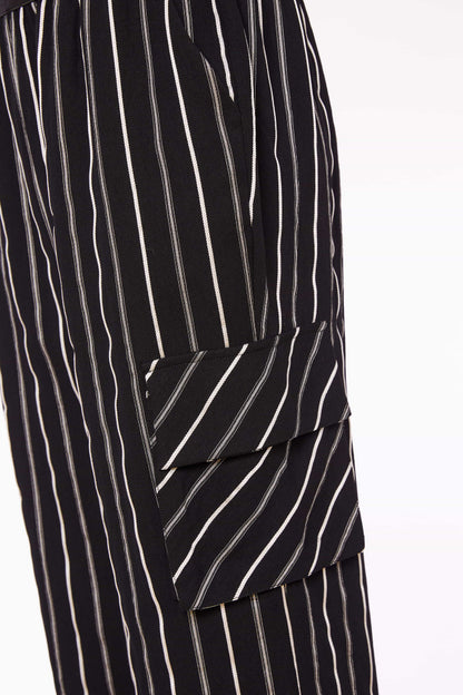 Naya NAS25174 Stripped trouser with side pocket detail