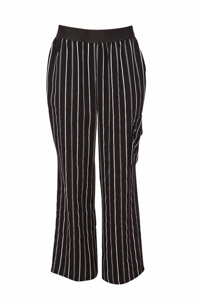 Naya NAS25174 Stripped trouser with side pocket detail