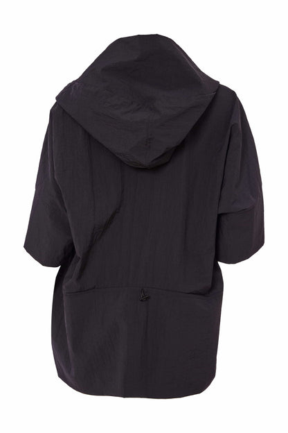 NAYA NAS25192 Hooded crop swing jacket with pocket detail