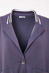 Naya NAS25214 Box tailored jacket with rib trim at collar