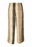 Naya NAS25270 Wide stripe scratch print crop trouser with slit in side seam