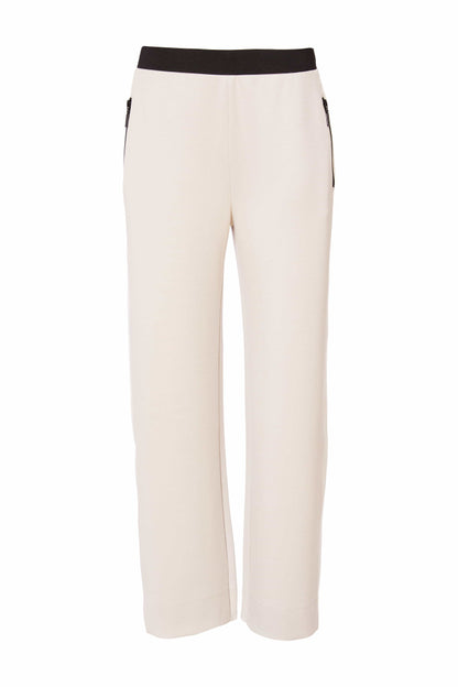 Naya NAS25293Pull up trouser with contrast panel at side seam and zip pocket