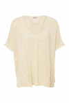 Naya NAS25308 Square oversize v neck knit with layed on sections