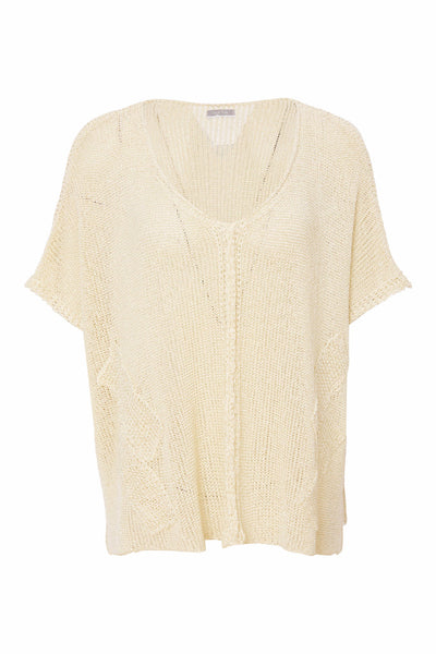 Naya NAS25308 Square oversize v neck knit with layed on sections