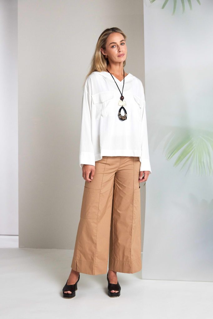 Naya  26297 Wide Leg Trouser With Pocket Detail At Front