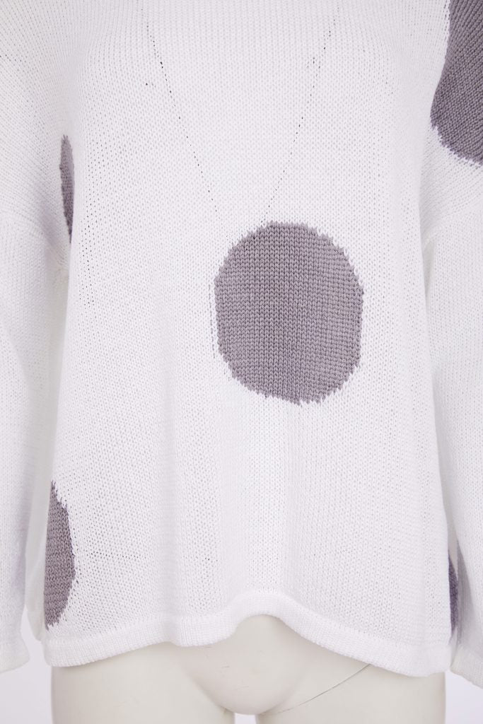Naya 26142 Spot Print Round Neck Organic Knit