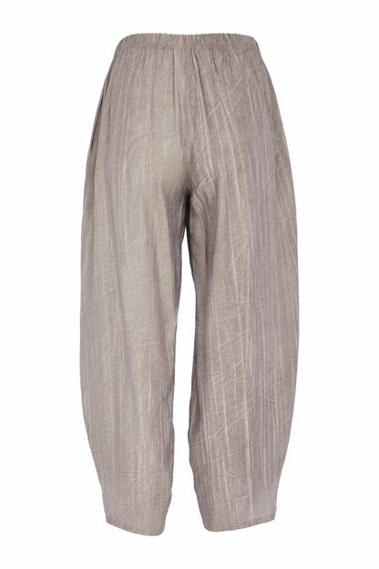 Naya  26162 Curved Hem Oil Wash Crinkle Trouser