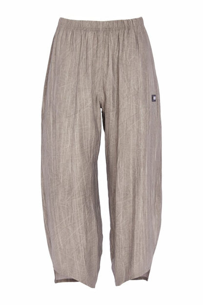Naya  26162 Curved Hem Oil Wash Crinkle Trouser