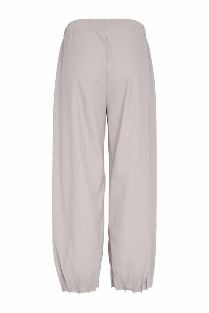 NAYA 26230 Wide Leg Trouser With Tuck Hem Detail Black