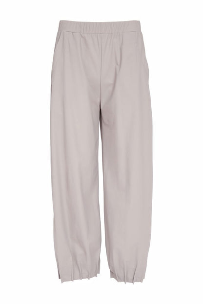 NAYA 26230 Wide Leg Trouser With Tuck Hem Detail Black