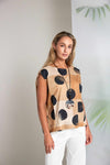 NAYA 26277Spot Print Round Neck Top