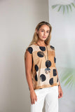 NAYA 26277Spot Print Round Neck Top