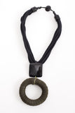 NAYA NAW23276 Leather Ring Necklace.