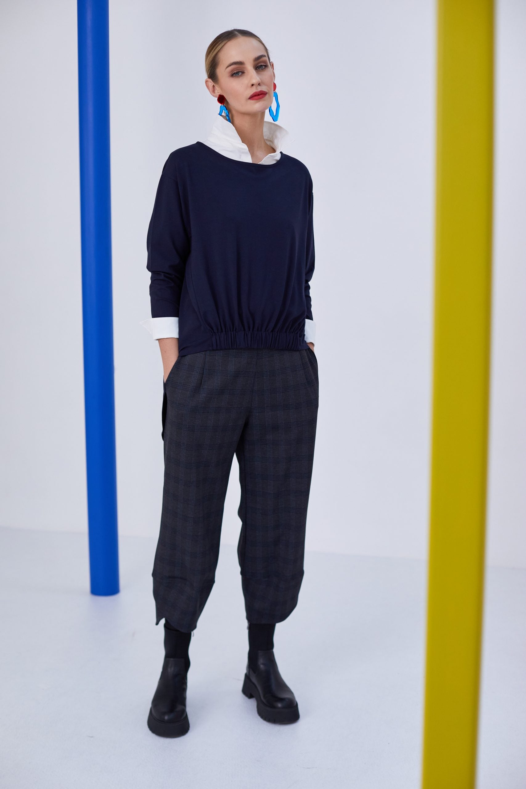 NAYA NAW23240 Trousers with lap over hem