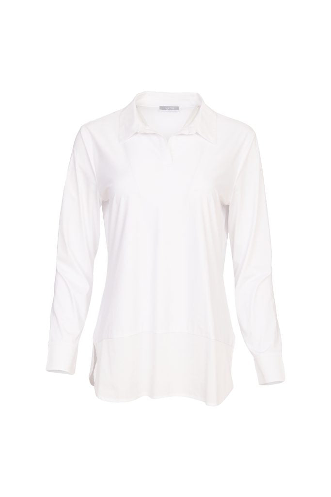 NAYA NAW24107 Jersey hem panel blouse