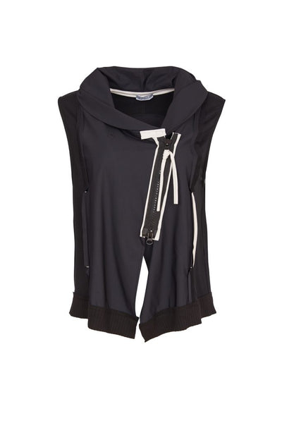 NAYA NAW24121 Sleevless mix waistcoat zip