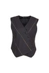 NAYA NAW24272 Wide stripe waistcoat