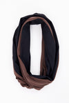 NAYA 25113 Two Tone Scarf Cocoa/Black