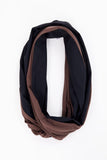 NAYA 25113 Two Tone Scarf Cocoa/Black
