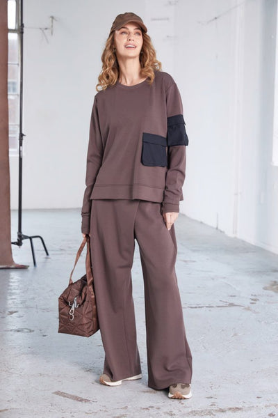 NAYA 25132 Sweatshirt with contrast pocket detail
