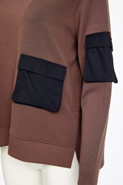 NAYA 25132 Sweatshirt with contrast pocket detail