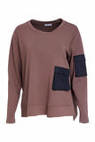 NAYA 25132 Sweatshirt with contrast pocket detail